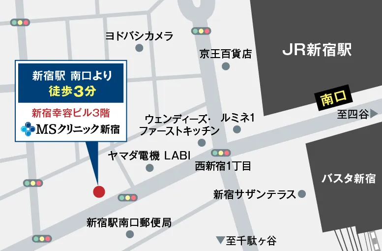 新宿のアクセスマップ